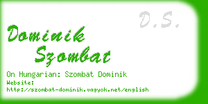 dominik szombat business card